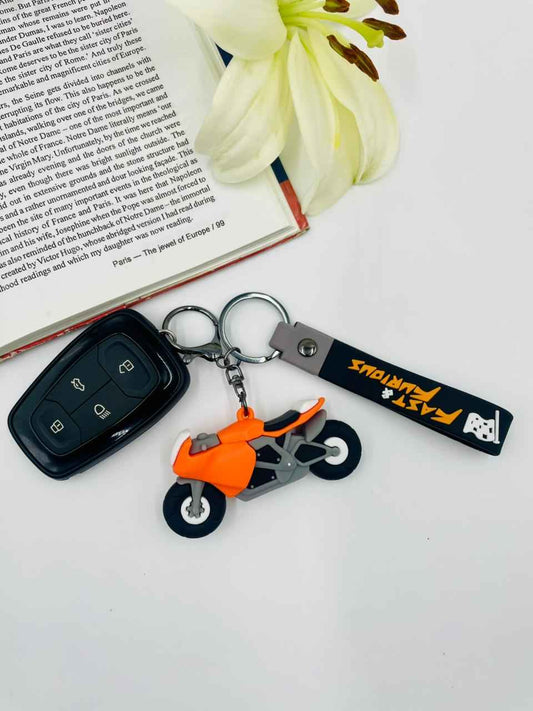 Keychain Set – Bike Boy & Cute Bear Girl