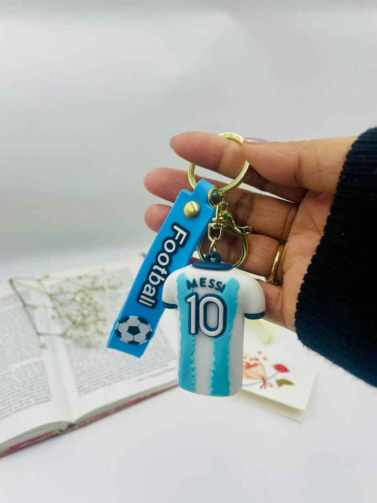Keychain Set – Football Fan Boy & Cute Sequin Pouch Girl