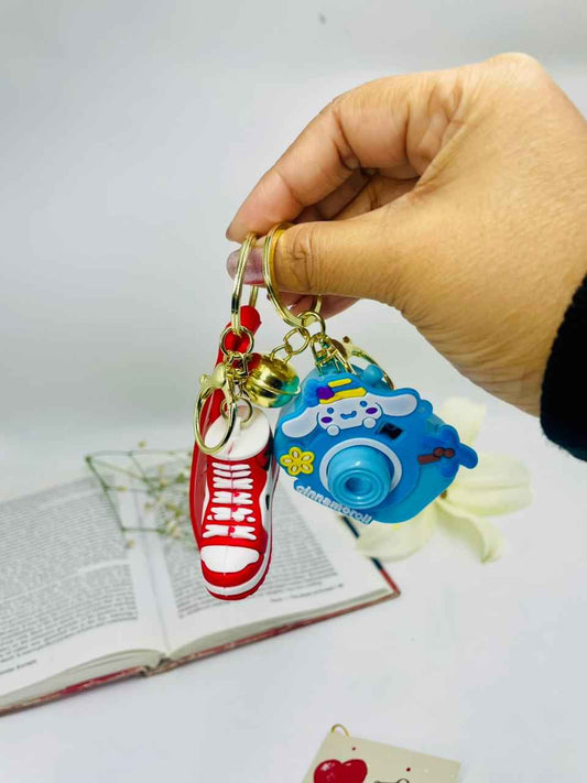Keychain Set – Sneaker Style Boy & Cute Camera Girl