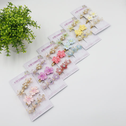 Hair Cuddles Flower Hair Pins & Hair Clips| Elegant Floral Hair Accessories for Women & Girls