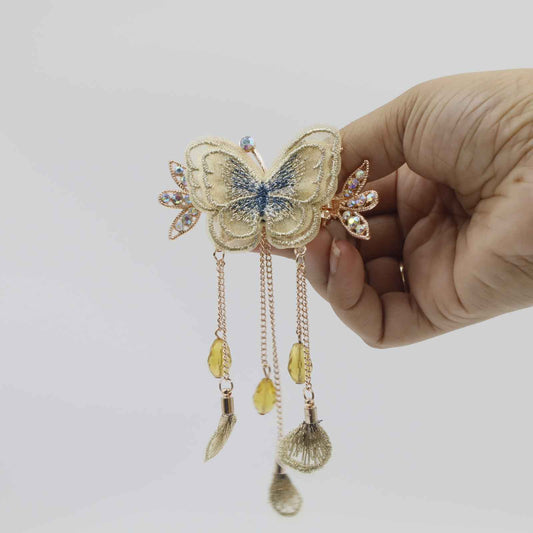 Hair Cuddles Butterfly Hair Clip with Dangling Chains – Elegant Butterfly Hair Accessory for Women & Girls