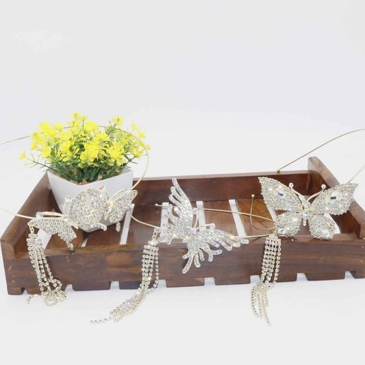 Hair Cuddles Stone Studded Elegant Butterfly Hair Band | Stylish Butterfly Headband for Women & Girls