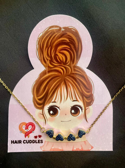 Hair Cuddles 2 in 1 Reversible Heart to Flower Pendant Chain for Women & Girls | Red + Blue Dual Side Pendant Chain | Trendy Fashion Jewellery