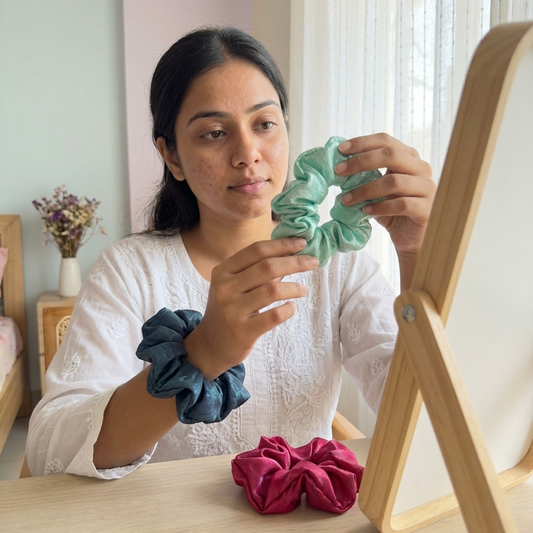 Satin Scrunchies Set