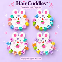 Pack of 40 Mini Hair Claw Clips – 4 Display Cards | Random Colors & Designs
