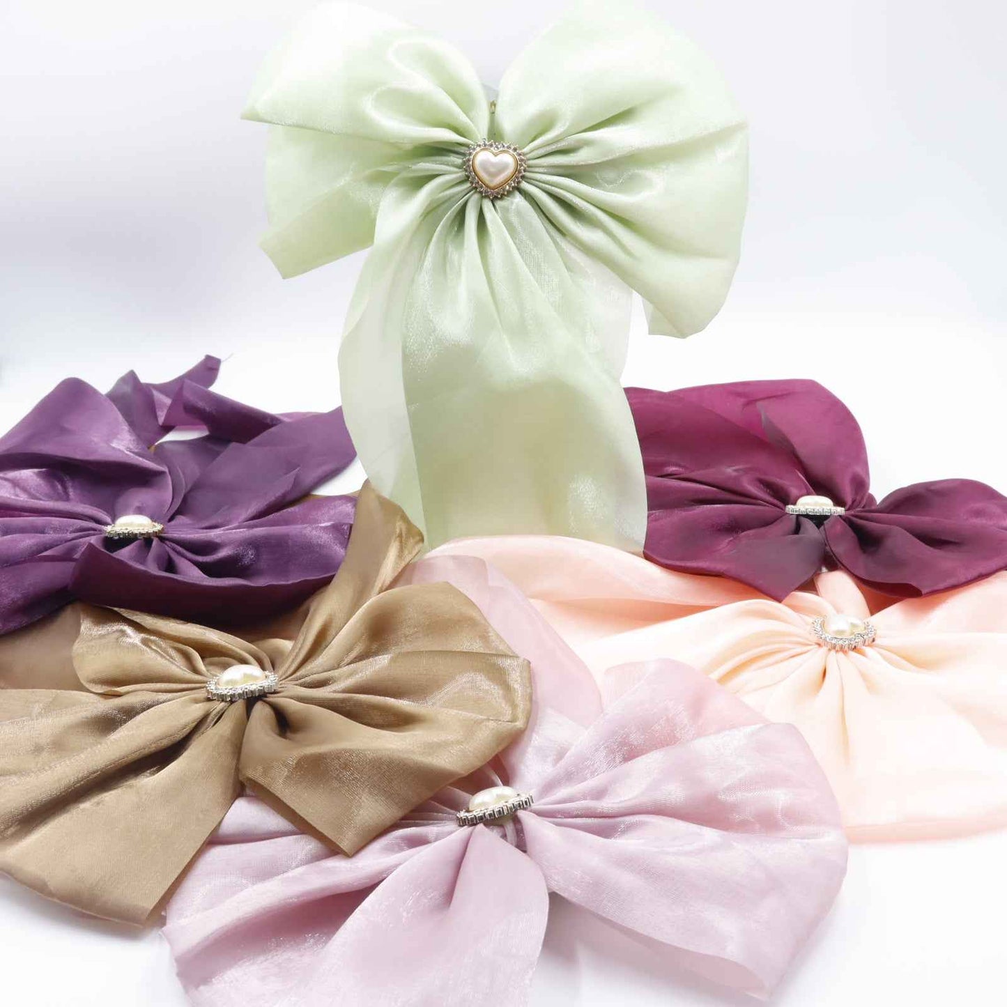 Hair Cuddles Premium Satin Hair Bow for Girls & Women - Big