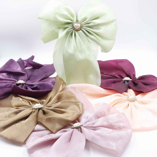 Hair Cuddles Premium Satin Hair Bow for Girls & Women - Big