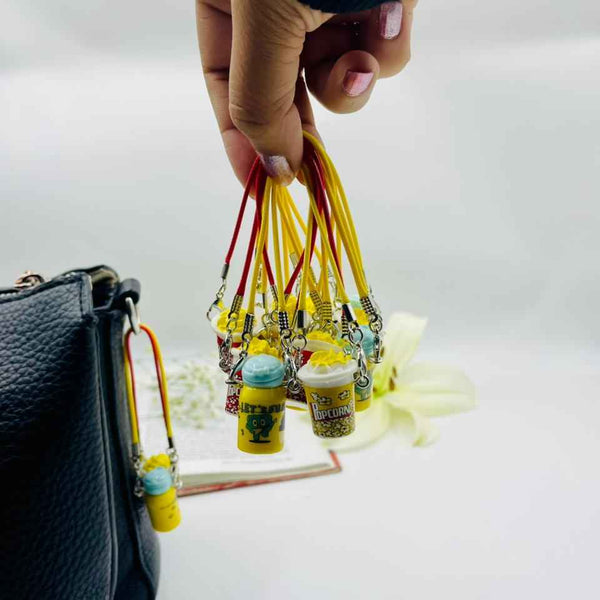 Popcorn Cup Phone & Bag Charm – Cute Snack Accessory