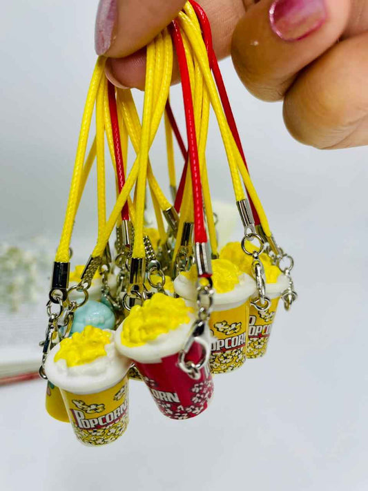 Popcorn Cup Phone & Bag Charm – Cute Snack Accessory