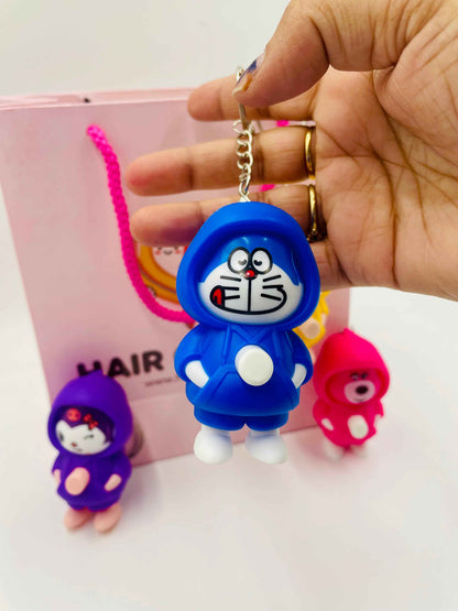 Cute Cartoon Keychain | Designer Key Ring for Bag, Backpack & Car Keys | Multicolor