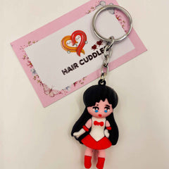 Cute Girl Doll Keychain | Cartoon PVC Keyring | Bag Charm for Kids & Girls