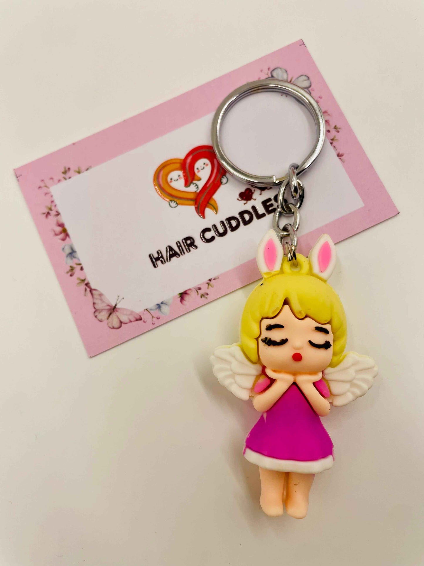 Cute Girl Doll Keychain | Cartoon PVC Keyring | Bag Charm for Kids & Girls