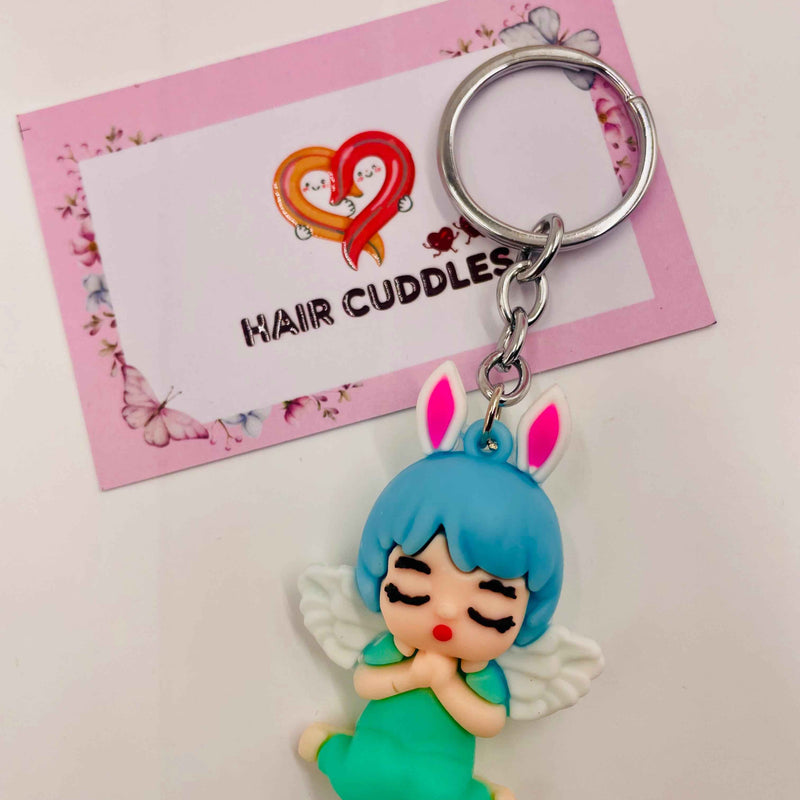 Cute Girl Doll Keychain | Cartoon PVC Keyring | Bag Charm for Kids & Girls
