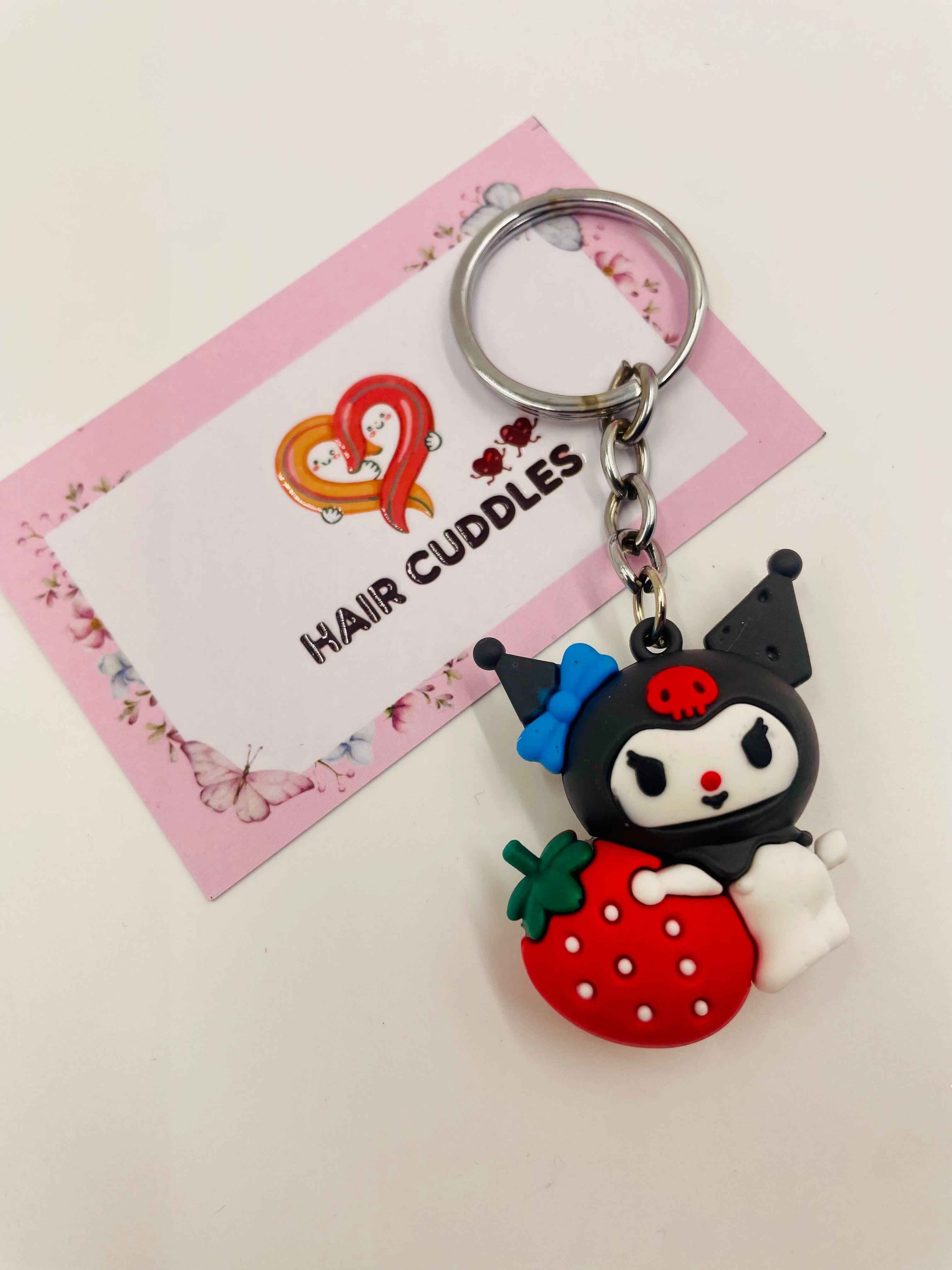 Kuromi Anime Keychain | PVC Keyring | Bag Charm for Kids