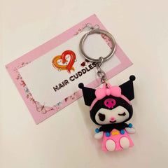 Kuromi Anime Keychain | PVC Keyring | Bag Charm for Kids