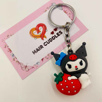 Kuromi Anime Keychain | PVC Keyring | Bag Charm for Kids