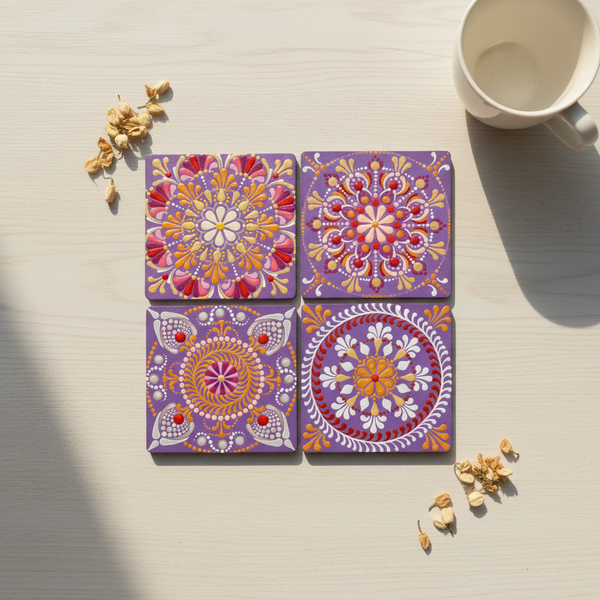 Mandala Art Coaster Set (Set of 4)