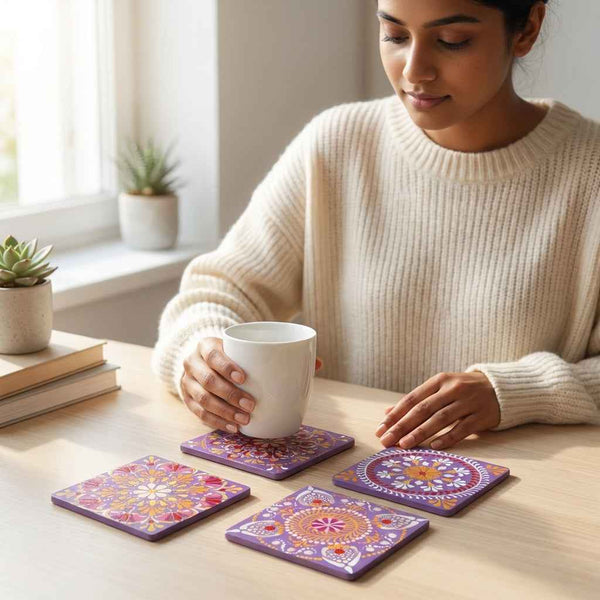 Mandala Art Coaster Set (Set of 4)