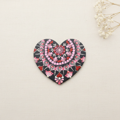 Mandala Heart Shape Coaster Set (Set of 3)