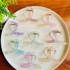 Transparent Infinity Hairclaw Clip- Medium Size