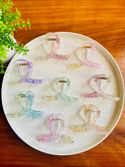 Transparent Infinity Hairclaw Clip- Medium Size