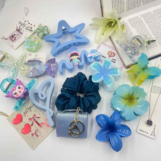 Girls Blue Gift Hamper – Cute Hair Accessories & Mini Keepsake Set