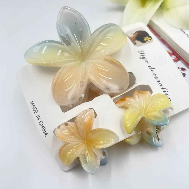 Girls White & Beige Gift Hamper – Elegant Hair Accessories Combo Set