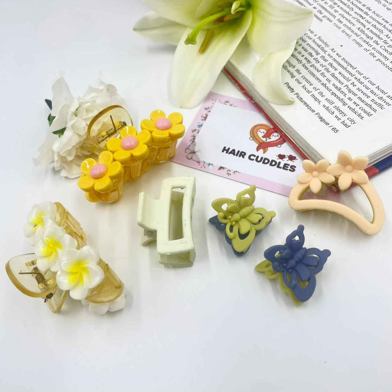 Girls Yellow Mini Gift Hamper – Cute Hair Accessories & Scrunchie Set