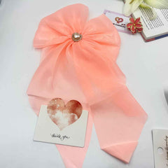 Girls Peach Gift Hamper – Cute Hair Accessories & Scrunchie Combo Set