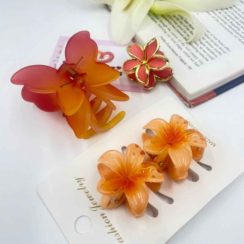 Girls Peach Gift Hamper – Cute Hair Accessories & Scrunchie Combo Set