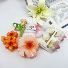 Girls Peach Gift Hamper – Cute Hair Accessories & Scrunchie Combo Set