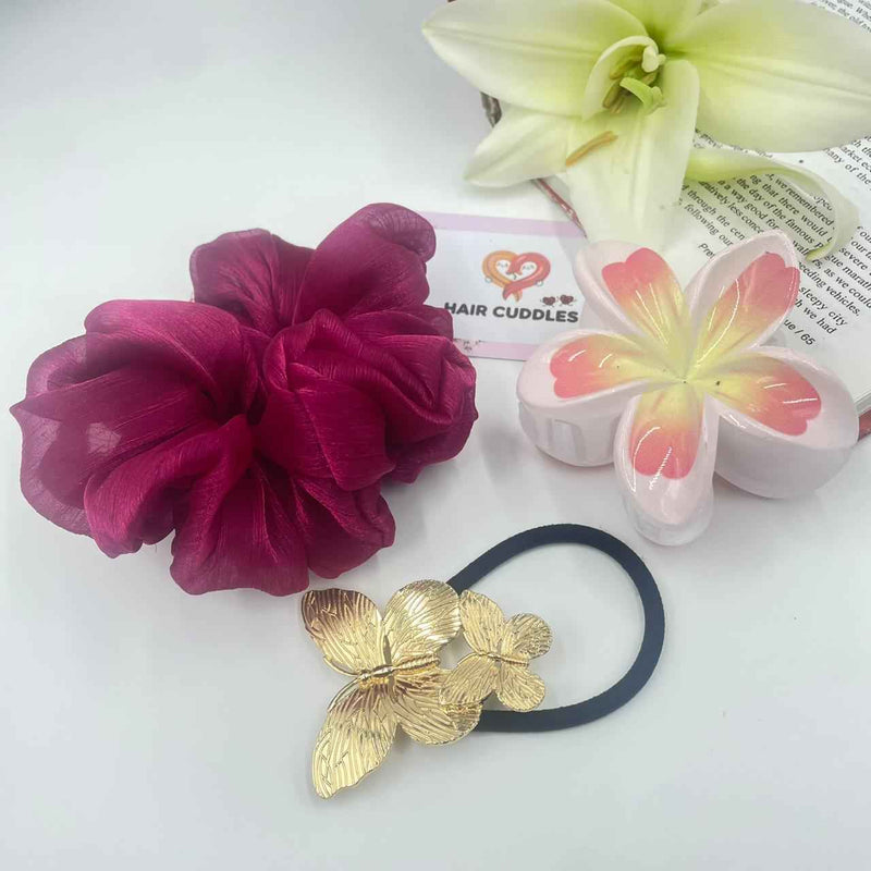 Girls Mini Pink Gift Hamper – Cute Hair Accessories Combo Set
