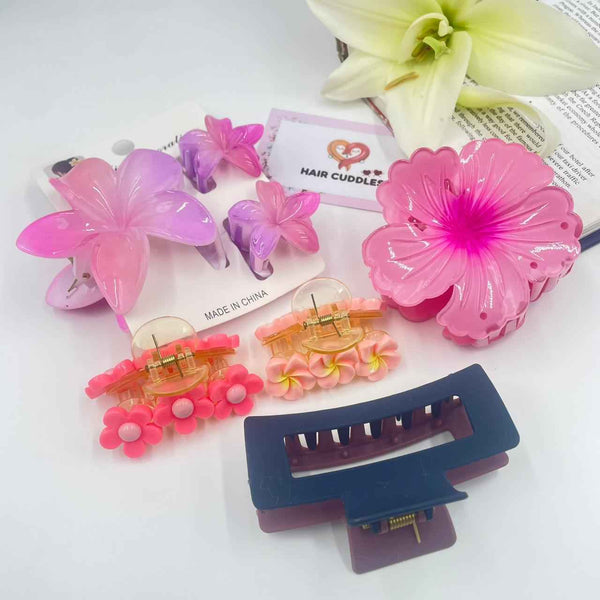 Girls Mini Pink Gift Hamper – Cute Hair Accessories Combo Set