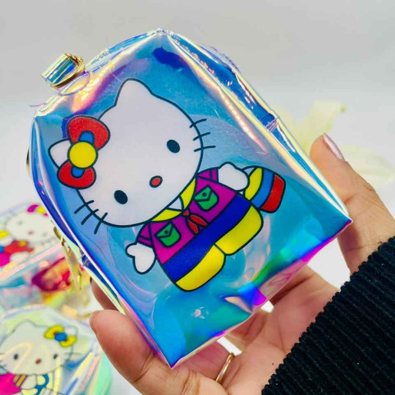 Holographic Cute Mini Pouch Charm – Glossy Bag & Keychain Accessory