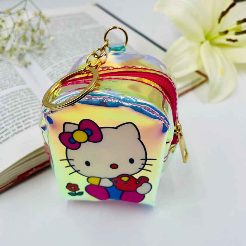 Holographic Cute Mini Pouch Charm – Glossy Bag & Keychain Accessory