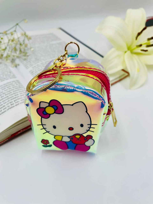 Holographic Cute Mini Pouch Charm – Glossy Bag & Keychain Accessory