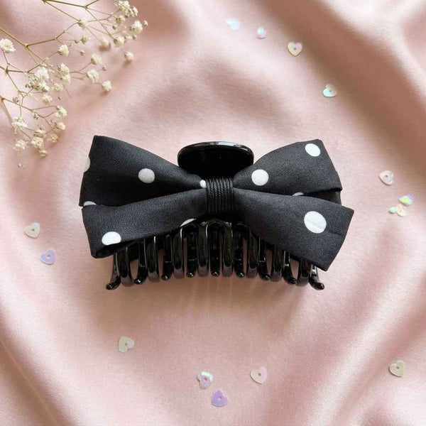 Polka Dot Bow Hair Claw