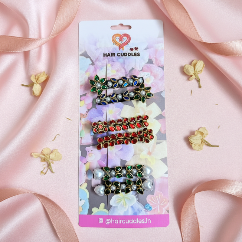 Cute Kids Hair Clips Set – Cartoon & Star Design (Pair of 3)
