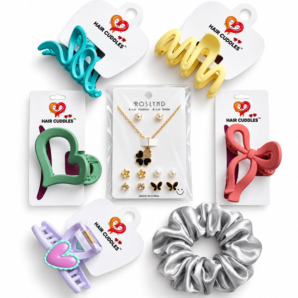 Pastel Love Hair Accessories Gift Hamper for Girls & Women