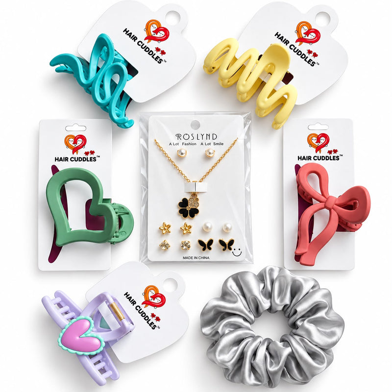 Pastel Love Hair Accessories Gift Hamper for Girls & Women