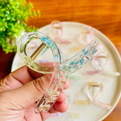 Transparent Infinity Hairclaw Clip- Medium Size