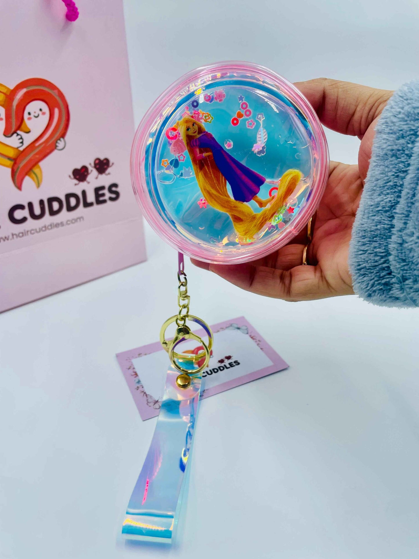 Holographic Princess Unicorn Pouch Keychain | Glitter Bag Charm- Random Piece as per availability