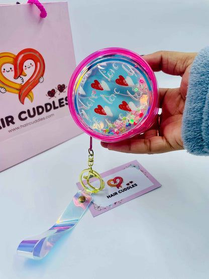 Holographic Princess Unicorn Pouch Keychain | Glitter Bag Charm- Random Piece as per availability