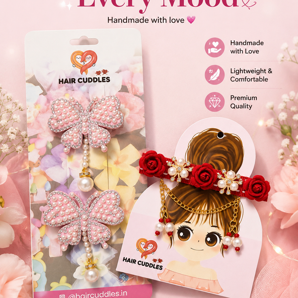 Royal Elegance - Mumma & Daughter Hair Clip Set