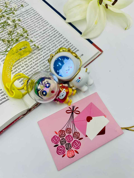 Keychain Set – Cute Astronaut Boy & Girl Duo