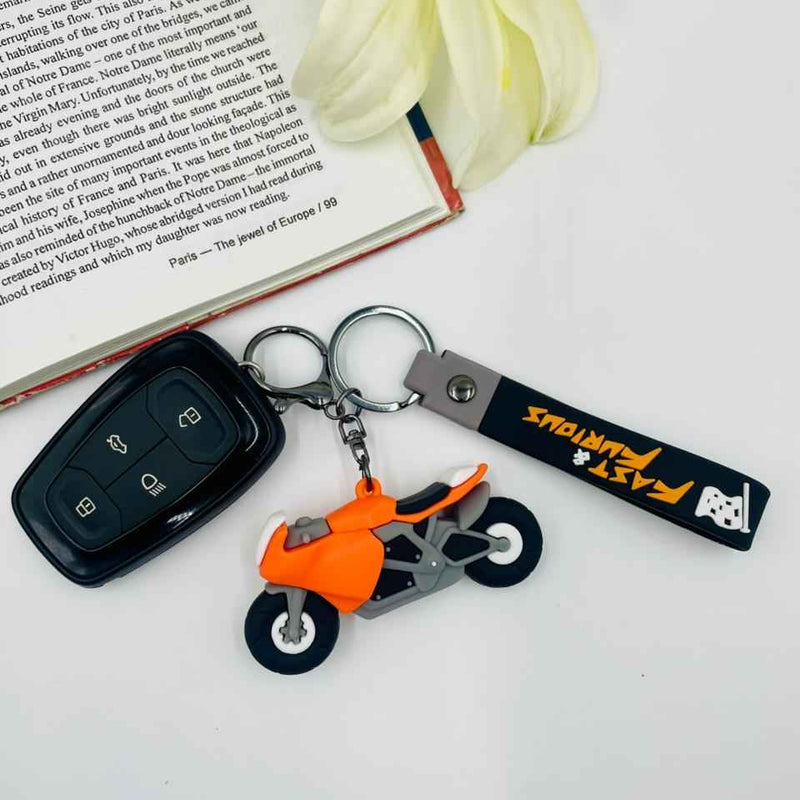 Keychain Set – Bike Boy & Cute Bear Girl