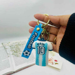 Keychain Set – Football Fan Boy & Cute Sequin Pouch Girl