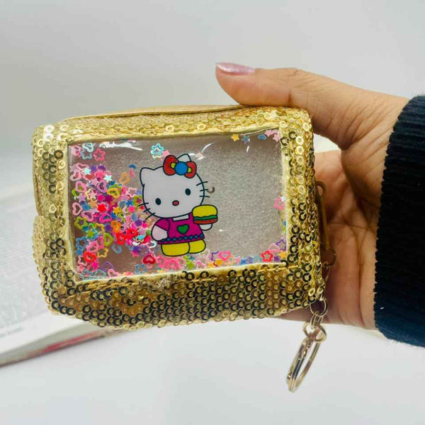 Keychain Set – Football Star Boy & Gold Sequin Pouch Girl