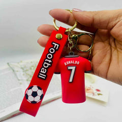 Keychain Set – Football Star Boy & Gold Sequin Pouch Girl