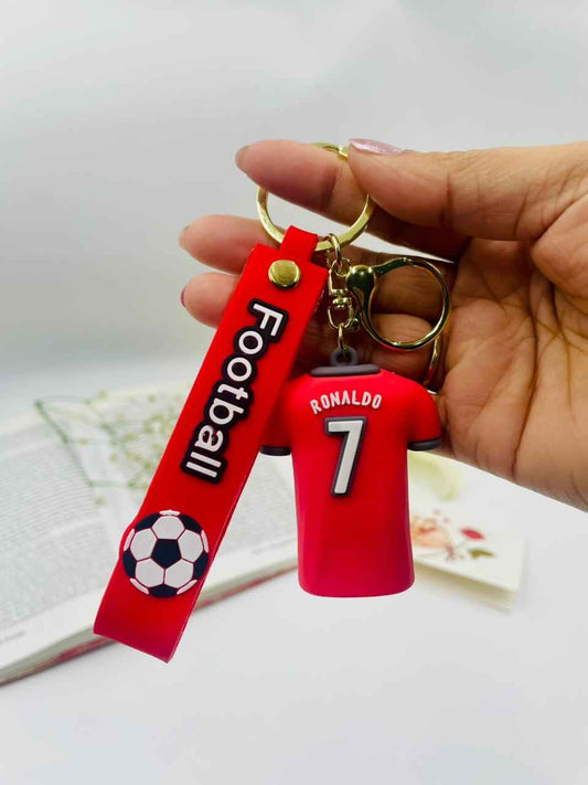 Keychain Set – Football Star Boy & Gold Sequin Pouch Girl